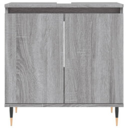 Berkfield Bathroom Cabinet Grey Sonoma 58X33X60 Cm Engineered Wood - thumbnail 4