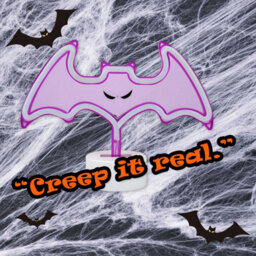 Neon Bat Table Light Halloween Decoration 20Cm X 26Cm Purple X 1 - thumbnail 4