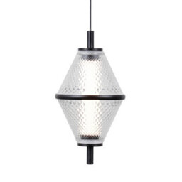 Luminosa Lighting Luminosa Fuente Slim Pendant Ceiling Light Matt Black, Gold 3000K Warm White - thumbnail 2