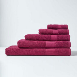 Homescapes Turkish Cotton Guest Towel, Burgundy - thumbnail 2