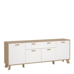 Furniture To Go Ikast Sideboard 4 Doors + 1 Drawer In Jackson Hickory And White - thumbnail 1