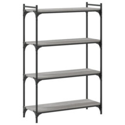 Berkfield Bookcase 4-Tier Grey Sonoma 80X30X120 Cm Engineered Wood - thumbnail 6
