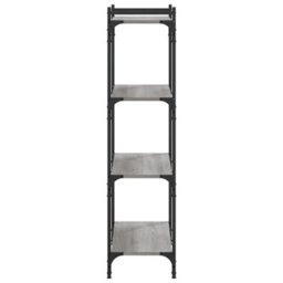 Berkfield Bookcase 4-Tier Grey Sonoma 80X30X120 Cm Engineered Wood - thumbnail 5