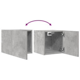 Berkfield Practical Wall Mounted Tv Cabinet Concrete Grey 30.5X30X30 Cm - thumbnail 7