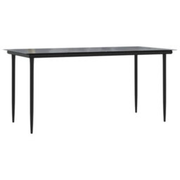 Berkfield 5 Piece Garden Dining Set Black Pvc Rattan - thumbnail 8