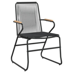 Berkfield 5 Piece Garden Dining Set Black Pvc Rattan - thumbnail 5
