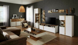 Impact Furniture Tv Cabinet Stand With Drawer Living Room Media Unit Oak Effect White Matt Alamo - thumbnail 6