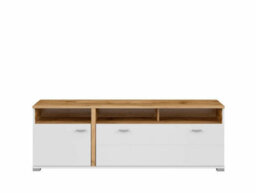 Impact Furniture Tv Cabinet Stand With Drawer Living Room Media Unit Oak Effect White Matt Alamo - thumbnail 1