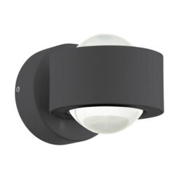Stylish Ip44 Outdoor Wall Light In Anthracite With Built-In 2W Led Lamp - thumbnail 1
