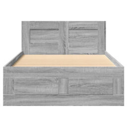 Berkfield Bed Frame With Headboard Without Mattress Grey Sonoma 90X200 Cm - thumbnail 5