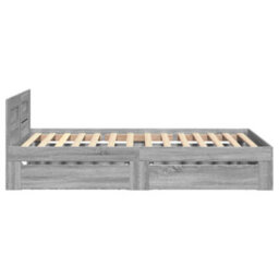 Berkfield Bed Frame With Headboard Without Mattress Grey Sonoma 90X200 Cm - thumbnail 6