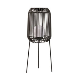 Pauleen 48177 Sunshine Coziness Solar Floor Luminaire For The Balcony Or Garden Black Outdoor Lighting Plastic, Rattan, - thumbnail 1