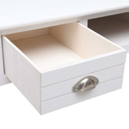 Vidaxl Writing Desk White 110X45X76 Cm Wood Desks - thumbnail 6