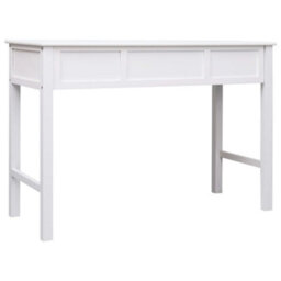 Vidaxl Writing Desk White 110X45X76 Cm Wood Desks - thumbnail 5