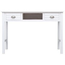 Vidaxl Writing Desk White 110X45X76 Cm Wood Desks - thumbnail 4
