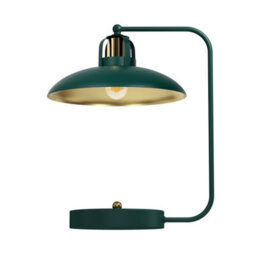 Milagro Felix Hand Made Designer Table Lamp In Green And Gold Rugged Industrial With A Luxurious Twist - thumbnail 3