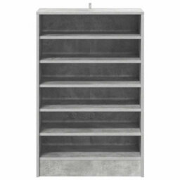 Vidaxl Shoe Cabinet Concrete Grey 60X35X92 Cm Engineered Wood - thumbnail 4