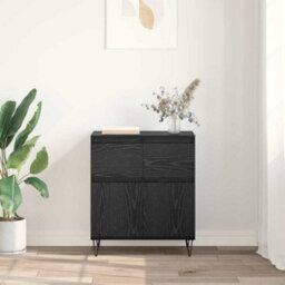 Walplus Sideboard Black Oak 60 X 35 X 70 Cm Engineered Wood And Iron - thumbnail 4