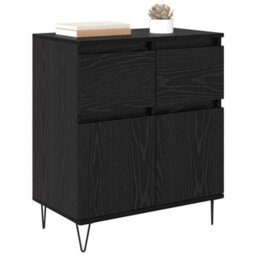 Walplus Sideboard Black Oak 60 X 35 X 70 Cm Engineered Wood And Iron - thumbnail 3