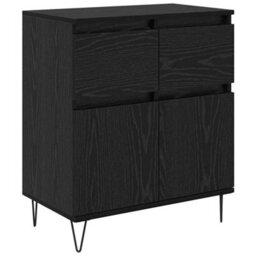 Walplus Sideboard Black Oak 60 X 35 X 70 Cm Engineered Wood And Iron - thumbnail 2