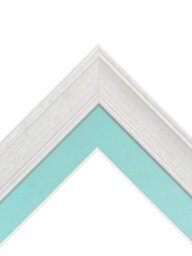 Frames By Post Scandi Limed White Frame With Blue Mount For Image Size 12 X 8 Inch - thumbnail 3