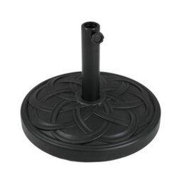 Breeins Black 25Kg Spiral Cross Effect Cement Outdoor Parasol Base Umbrella Stand For 38mm/48mm - thumbnail 1