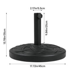 Breeins Black 25Kg Spiral Cross Effect Cement Outdoor Parasol Base Umbrella Stand For 38mm/48mm - thumbnail 7