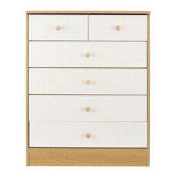 6 Drawer Storage Cabinet Bedside Chest Clothes Organizer Cupboard For Home - thumbnail 4