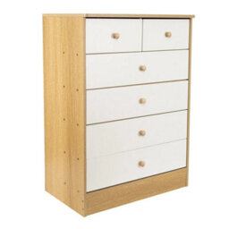 6 Drawer Storage Cabinet Bedside Chest Clothes Organizer Cupboard For Home - thumbnail 3
