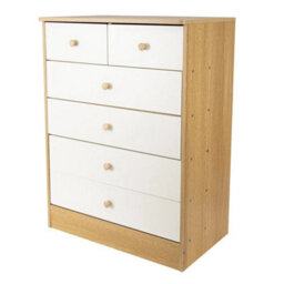 6 Drawer Storage Cabinet Bedside Chest Clothes Organizer Cupboard For Home - thumbnail 5
