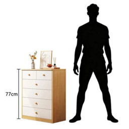 6 Drawer Storage Cabinet Bedside Chest Clothes Organizer Cupboard For Home - thumbnail 2