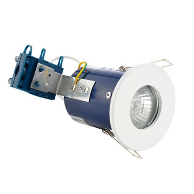 Plum&clay Iris White Recessed Gu10 Downlight Ceiling Spotlight Fire Rated Fitting Ip65