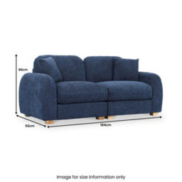 Cloud Deep Blue 3 Seater Sofa - Fully Assembled By Roseland Furniture - thumbnail 4