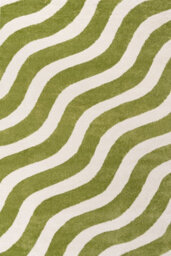 The Rugs Joli Green And White Wavy Rug Soft Dense Pile Easy To Clean And Pet Friendly For Living Rooms And Bedrooms - thumbnail 2
