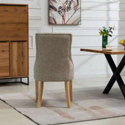 Ravenna Fabric Dining Chairs - Set Of 2 - Brown - thumbnail 6