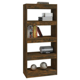 Berkfield Book Cabinet/room Divider Smoked Oak 60X30X135 Cm Engineered Wood - thumbnail 3