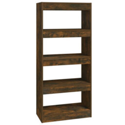 Berkfield Book Cabinet/room Divider Smoked Oak 60X30X135 Cm Engineered Wood - thumbnail 2