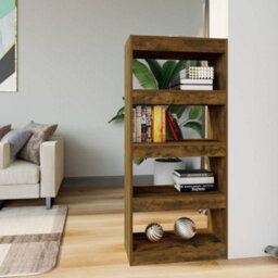 Berkfield Book Cabinet/room Divider Smoked Oak 60X30X135 Cm Engineered Wood