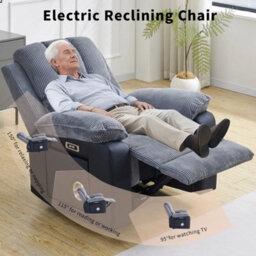 Electric Recliner Armchair Single Sofa Heated Massage Chair Lounge - thumbnail 4