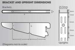 Charles Watson White Twin Slot Uprights 2400mm - thumbnail 3