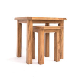 Cabinet Bits Trivento Light Wood Set Of 2 Nest Of Tables - thumbnail 2