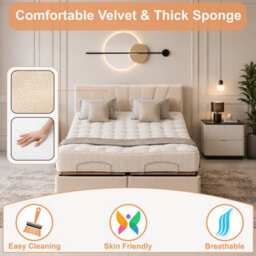 Melbourne Electric Adjustable Bed With Mattress And Headboard Blue - thumbnail 5