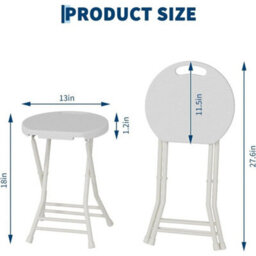 Lightweight Folding Bar Stool 600Lb With Handle Indoor Outdoor - thumbnail 2