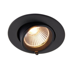Luminosa Lighting Luminosa Axial Cct 10.5W Round Recessed Downlight Matt Black Paint