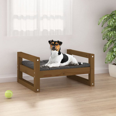 Berkfield Dog Bed Honey Brown 55.5X45.5X28 Cm Solid Pine Wood - image 1
