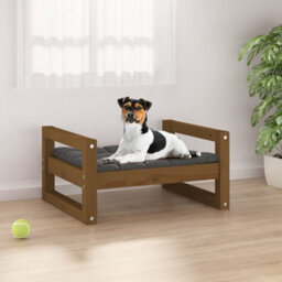 Berkfield Dog Bed Honey Brown 55.5X45.5X28 Cm Solid Pine Wood