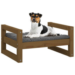 Berkfield Dog Bed Honey Brown 55.5X45.5X28 Cm Solid Pine Wood - thumbnail 4