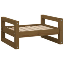 Berkfield Dog Bed Honey Brown 55.5X45.5X28 Cm Solid Pine Wood - thumbnail 2