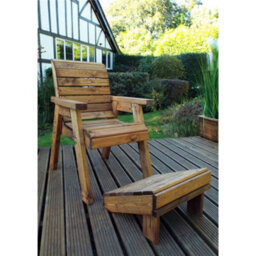 Marlborough Deluxe One Seater Lounger Set With 1 X Chair Cushion Green & 1 X Fitted Cover - thumbnail 4