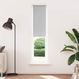 Berkfield Roller Blind Blackout Light Grey 55X210 Cm Fabric Width 50.7 Cm Polyester - thumbnail 2